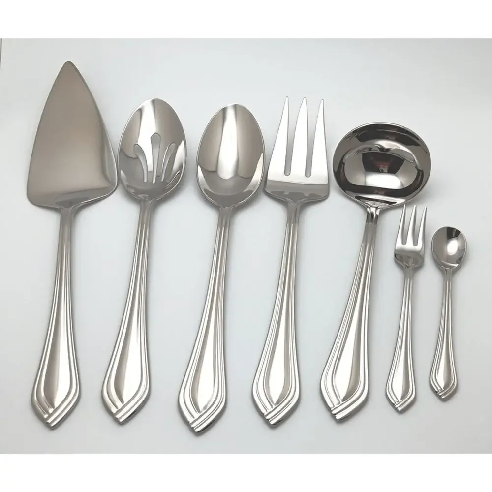 Reed & Barton Brookhaven 7 Piece Serving Set 18/10 Stainless Flatware Vietnam